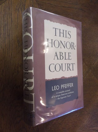 Item #1173 This Honorable Court. Leo Pfeffer