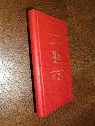 Item #24729 The Dental Art in Ancient Times: Lecture Memoranda Canadian Medical Association....