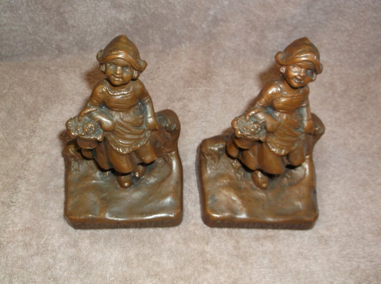 Item #25512 Springtime *Bookends*. Weidlich Brothers.