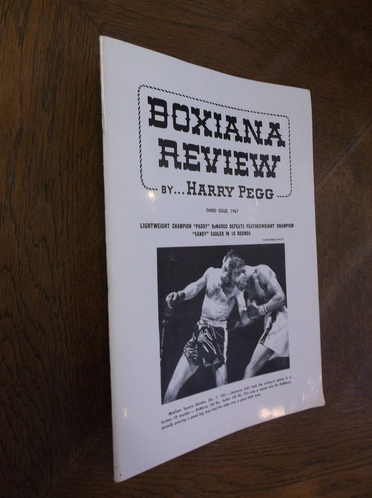 Item #27174 Boxiana Preview: Third Issue. Harry Pegg.