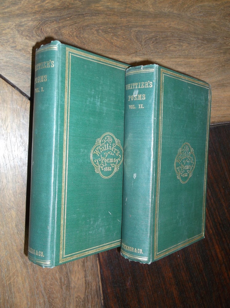 Item #29521 The Poetical Works of John Greenleaf Whittier (Complete in Two Volumes). John Greenleaf Whittier.