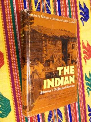 Item #30520 The Indian: America's Unfinished Business. William A. Brophy, Sophie D. Aberle