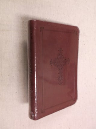 Item #31201 ESV Compact TruTone Bible - Antique Cross (Cranberry). Crossway