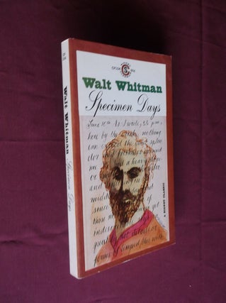 Item #31660 Specimen Days. Walt Whitman