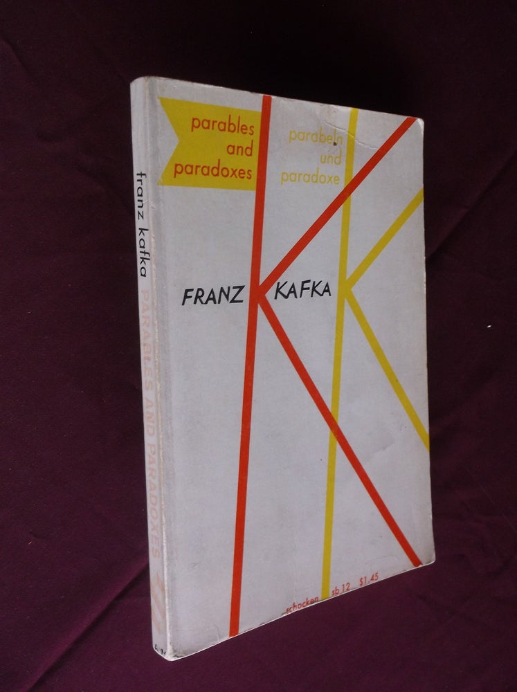 Item #31682 Parables and Paradoxes (In German and English). Franz Kafka.
